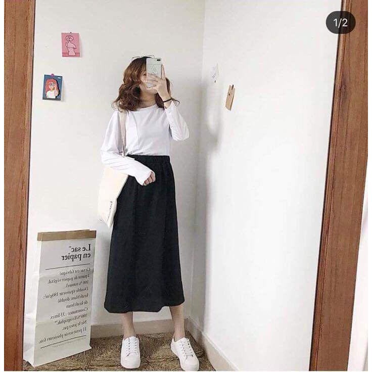 [RiniShoppu2020] 121B1 Chân váy dài voan xẻ tà | BigBuy360 - bigbuy360.vn