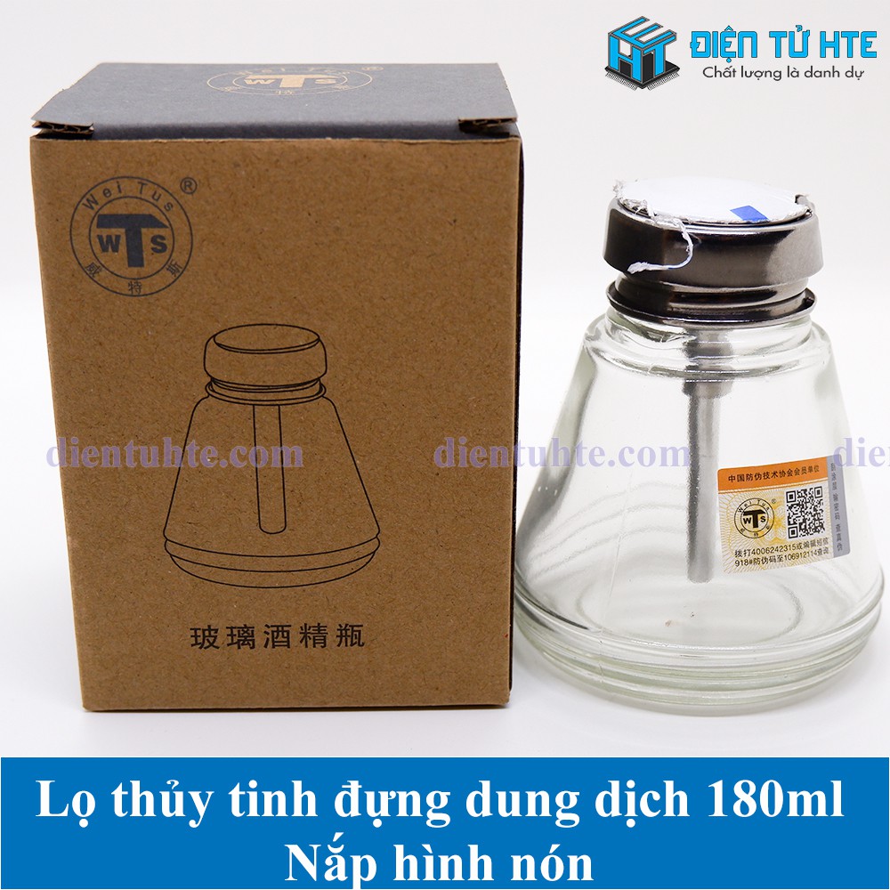 Lọ đựng dung dịch bằng thủy tinh 180ML có vòi bơm chất lượng cao [HTE Quy Nhơn CN2]