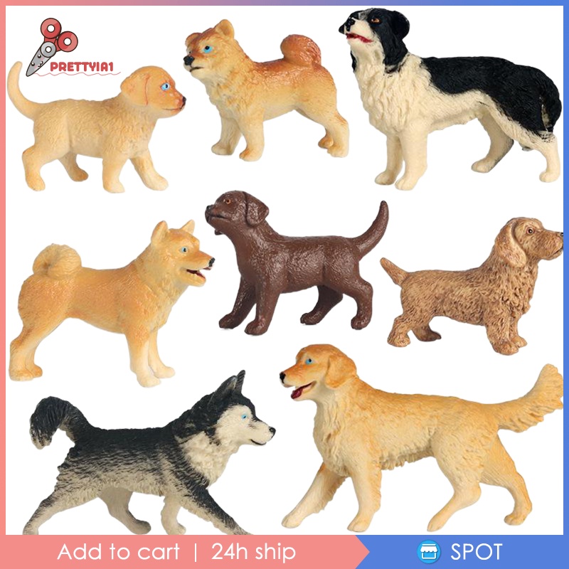 Set 8 Mô Hình Chú Chó Mini Dùng Trang Trí Nhà Cửa