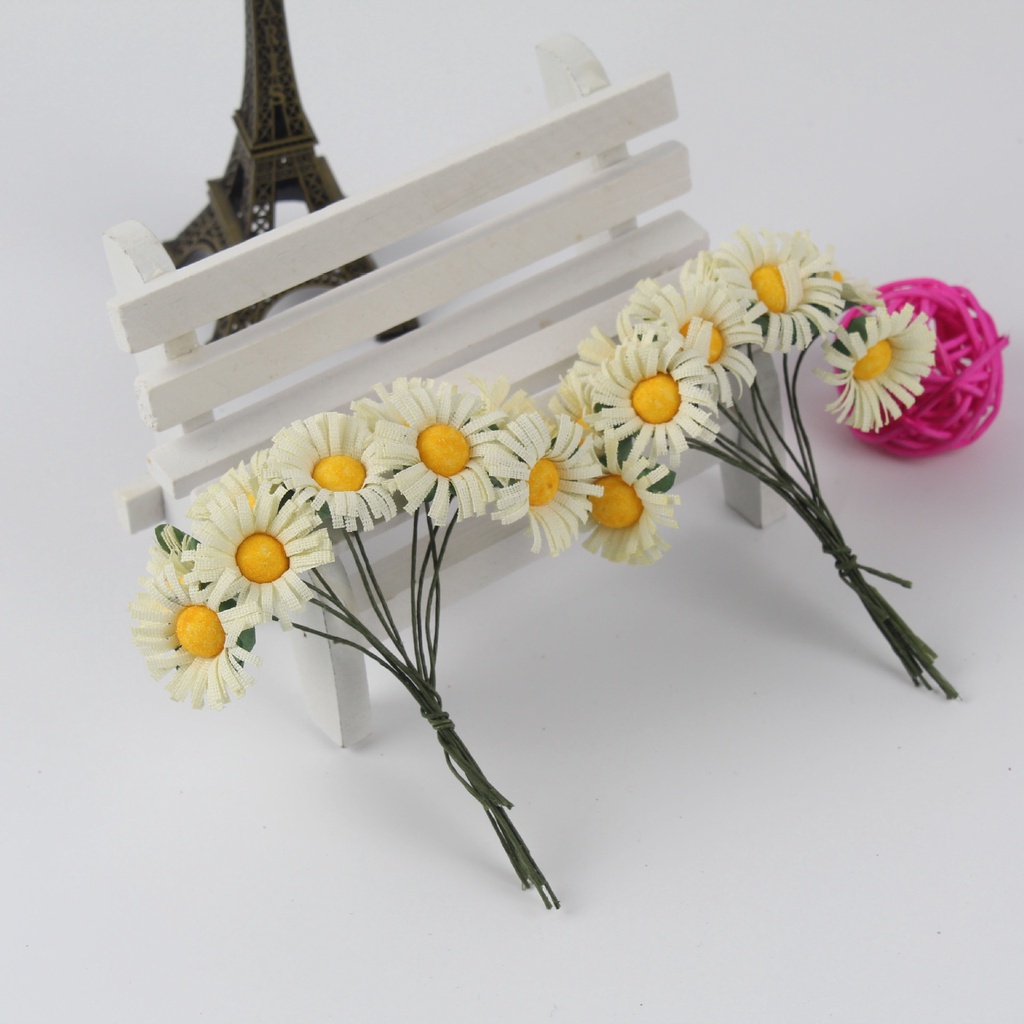 Hoa giả hoa cúc châu phi, hoa khô nhiều màu,phụ kiện DIY trang trí đa chức năng