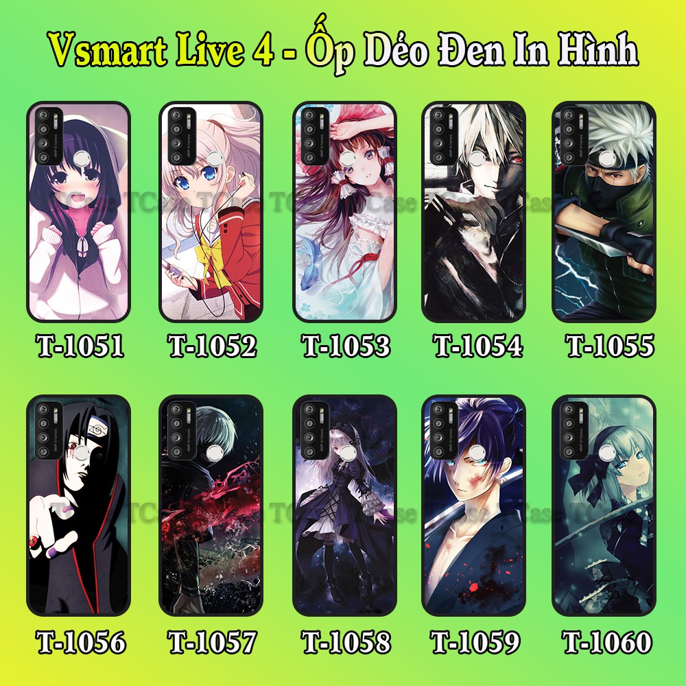 Ốp lưng Vsmart Live 4 dẻo đen in hình Anime siêu đẹp, siêu ngầu