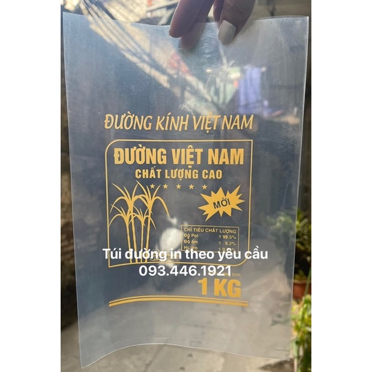 túi đựng đường, in túi đường 1kg, in túi theo yêu cầu, in túi số lượng ít, lh 0934461921