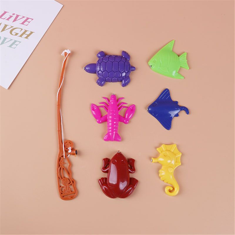 Bộ 7 món đồ chơi câu cá 6 loại + 1 cần câu cá cho bé