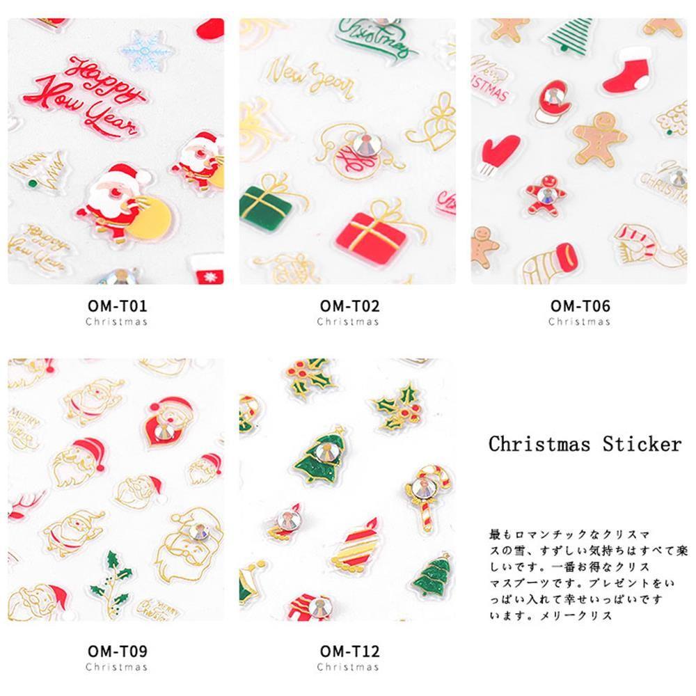 Miếng Dán Trang Trí Móng Tay Chủ Đề Giáng Sinh