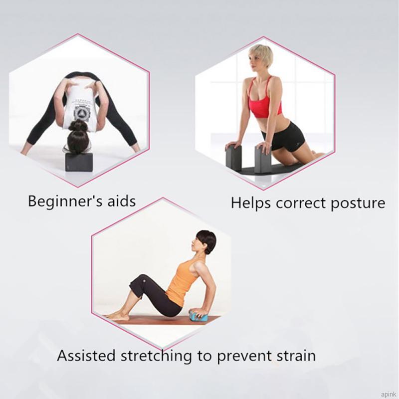 Pumpup Yoga Block High Density Improve Strength Help Keep Balance Flexibility Yoga Brick (Color Random)