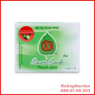 Bột sủi thanh nhiệt Sensa Cools l Hộp 6 gói - Vị chanh thơm mát - Sensacools