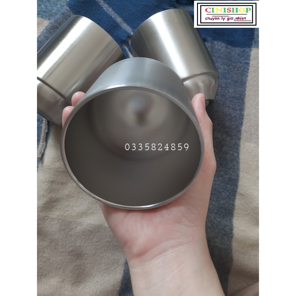 Cốc Giữ Nhiệt Nhật Bãi Inox 304 trơn _350ml _CINISHOP