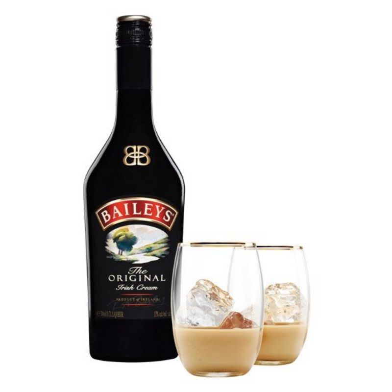 vỏ chai decor baileys thủy tinh cao cấp xuất xứ cộng hòa Ailen.