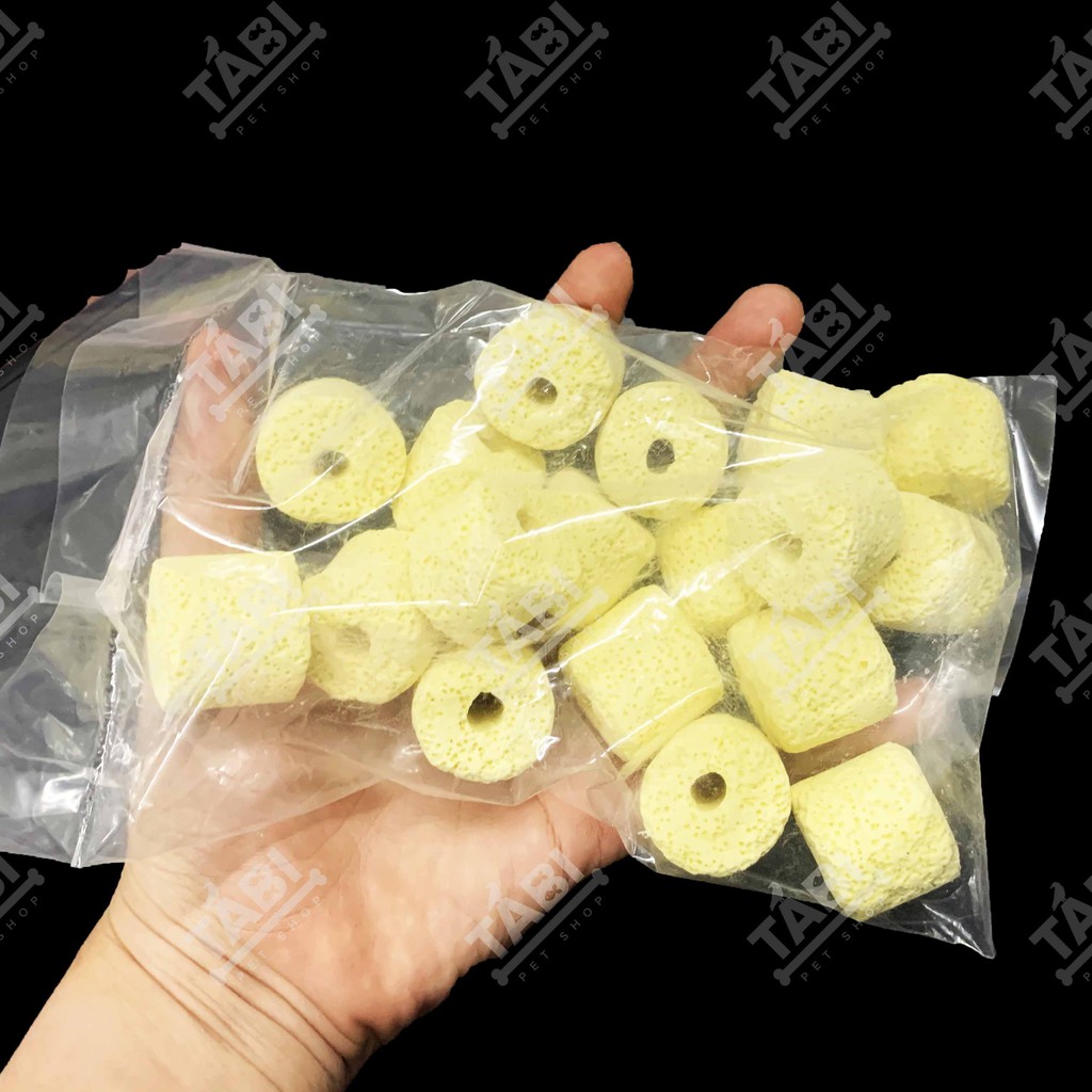 200G Sứ Trụ Vàng Cao Cấp - Vật Liệu Lọc Hồ Cá Sứ Lọc Vàng