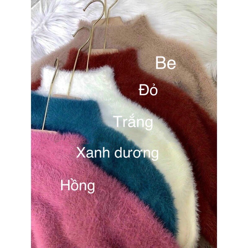 Áo len lông thỏ tay bồng cổ 3p cực xinhh