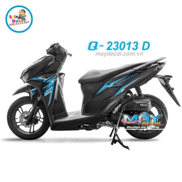 Tem rời vario 150 dán xe đen 23013 3 lớp ko bay màu