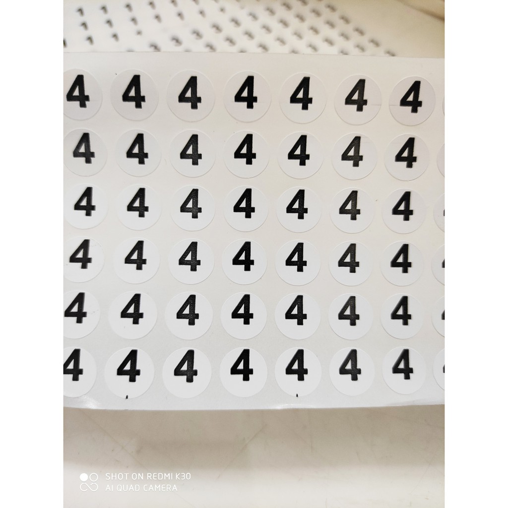 250 Miếng tem size số dán quần áo trẻ em - Decal Size 1,2,3,4,5,6,7,8,9,10,11,12
