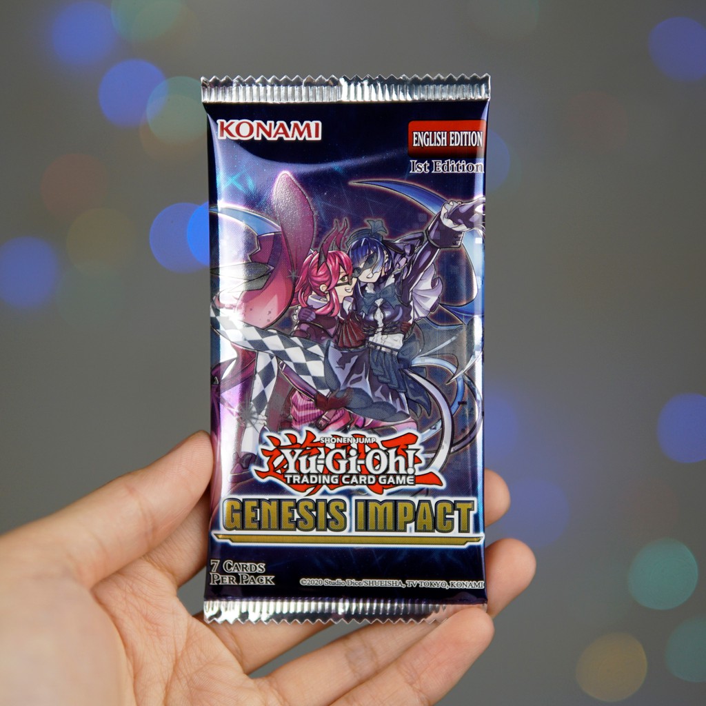 Túi thẻ bài Genesis Impact - Yugioh Booster Pack - 7 lá bài mỗi túi - Giao hình Pack ngẫu nhiên