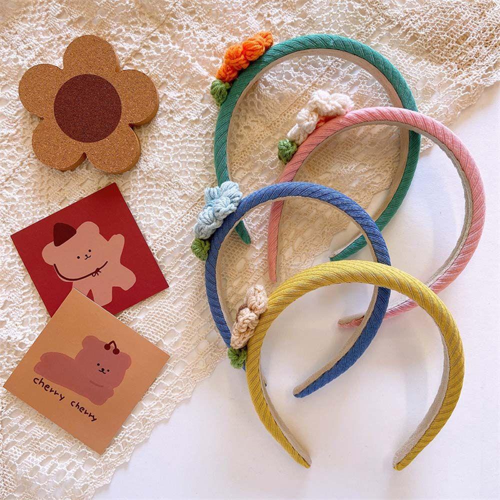 Cài Tóc Đan Len Phong Cách Hàn Quốc Thời Trang Mùa Đông Cho Bé Gái