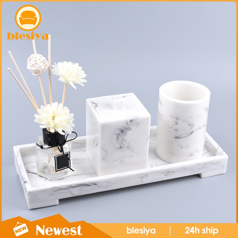 Marble Vanity Tray Rectangle Storage Tray for Wedding Party Home Hotel