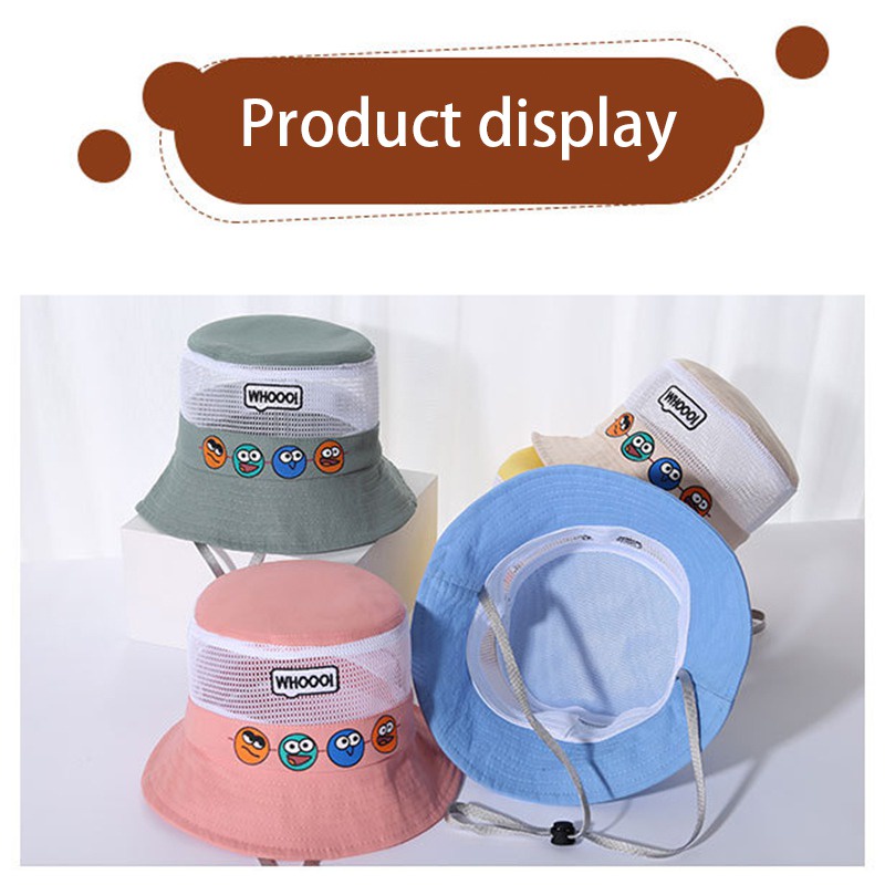 Mũ Lưỡi Trai Phối Lưới Thoáng Khí Thời Trang Mùa Hè Cho Bé Trai + Gái