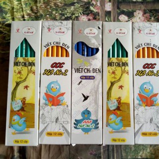 [Sale] Hộp 12 bút chì gỗ vỏ nhiều màu