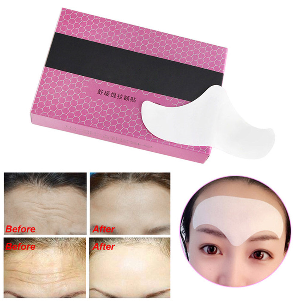 COD 10Pcs Forehead Anti-Wrinkle Stickers Patches Remove Frown Lines Moisturizing Lifting Mask Health Care Makeup Tools