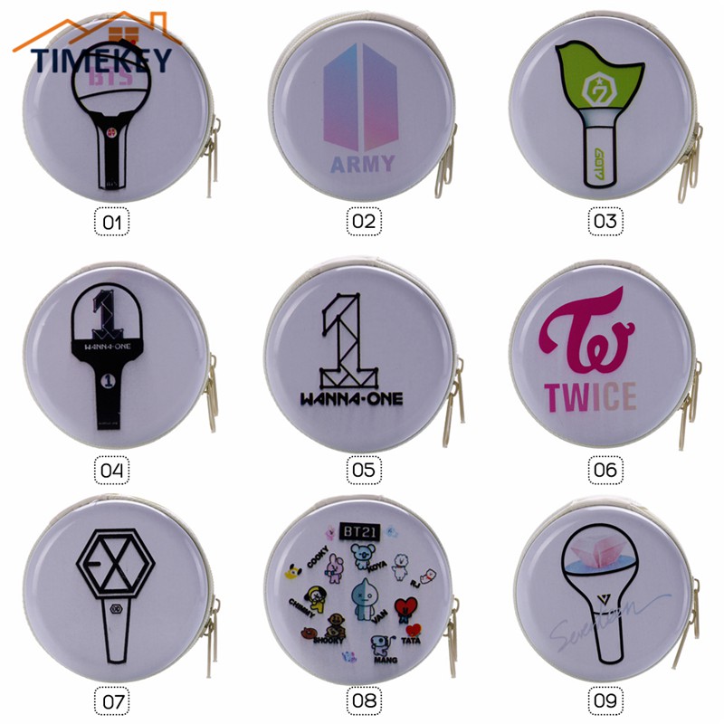 Ví nữ in hình BTS ARMY GOT7 bt21 wannaone đáng yêu