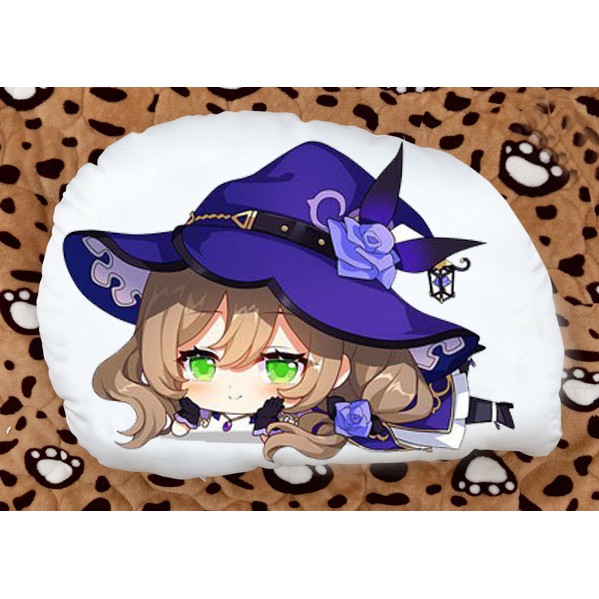 Gối ôm gối ngủ in 2 mặt chibi anime game chibi lisa genshin impact