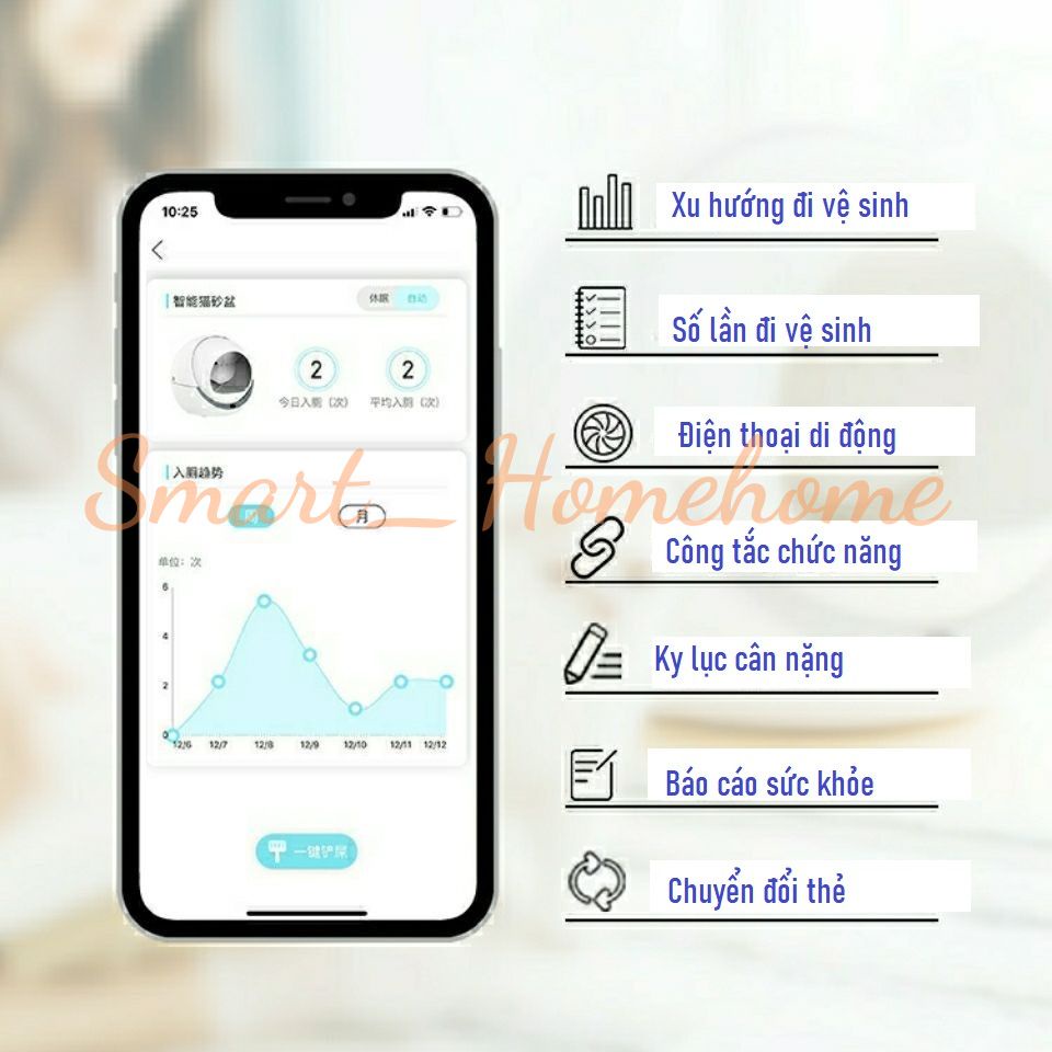 Nhà vệ sinh cho mèo hoàn toàn tự động, thông minh - khử mùi sạch sẽ GD458
