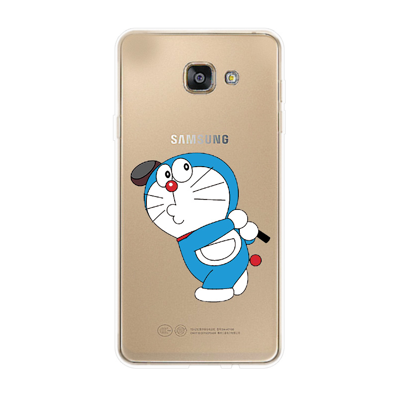 Ốp lưng TPU mềm Samsung Galaxy A3 A5 A7 2016 2017 Doraemon Two hoa văn