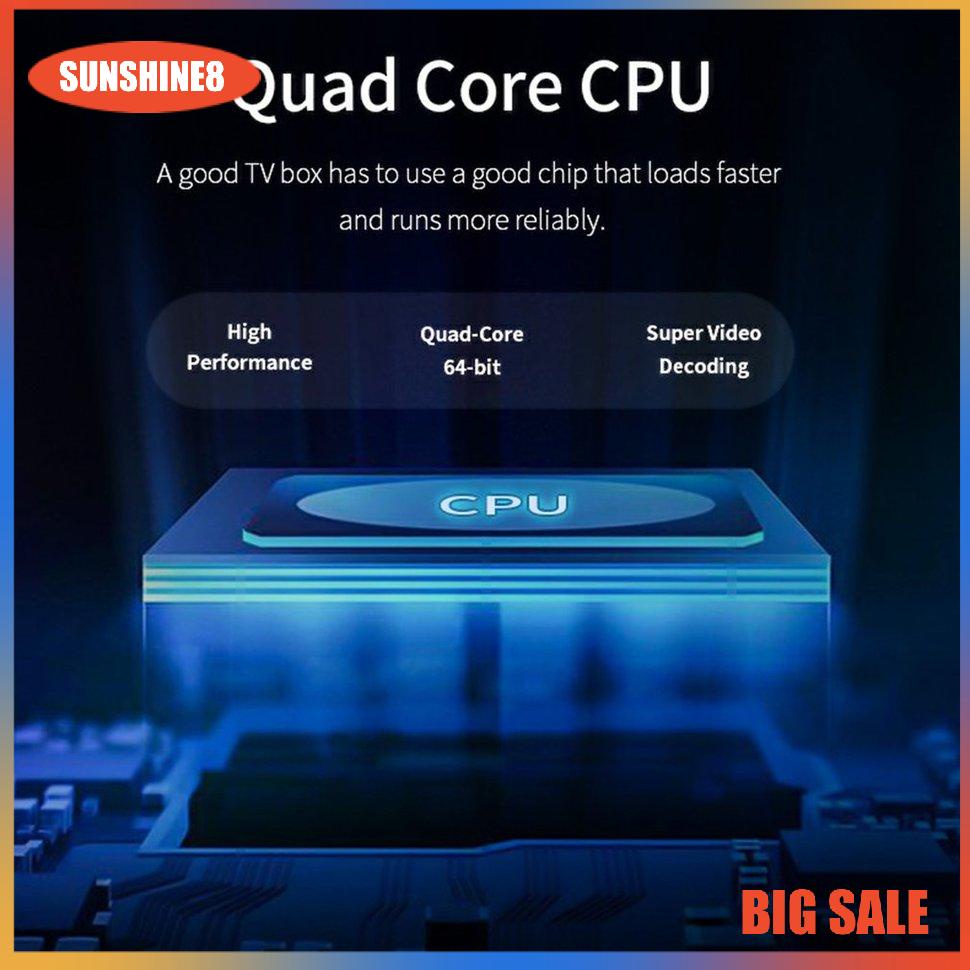 【SUN】Android  TV Box D9 PRO 5G Hộp  TV Box WIFI Network Set-top Box Chuẩn thực 1G + 8G