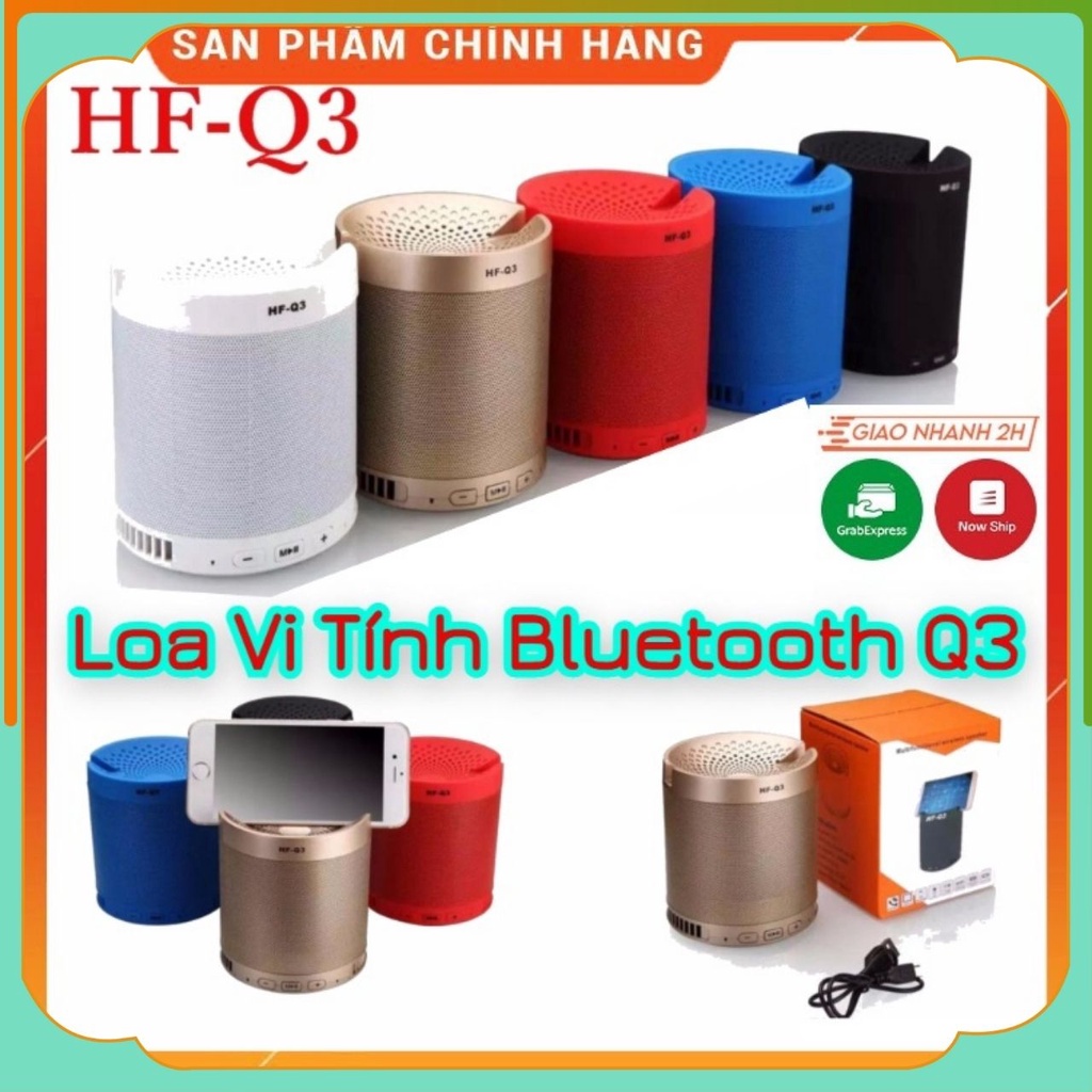 Loa Bluetooth mini NTC HF Q3 Đa Năng, Loa Không Dây Có Giá Đỡ Điện Thoại cho laptop PC BH 6 tháng