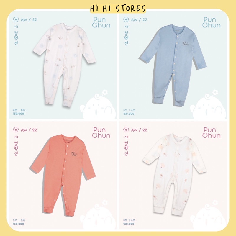 Punchun bộ body dài không tất Punchun cho bé AW22D05