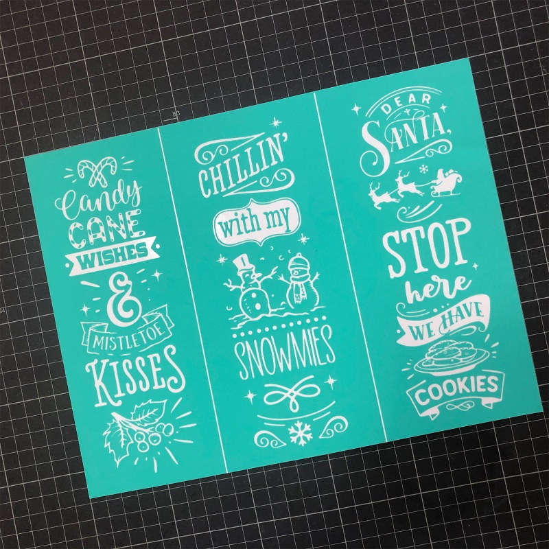 Khuôn Dập Dấu Bằng Lụa Chủ Đề Giáng Sinh Có Thể Tái Sử Dụng