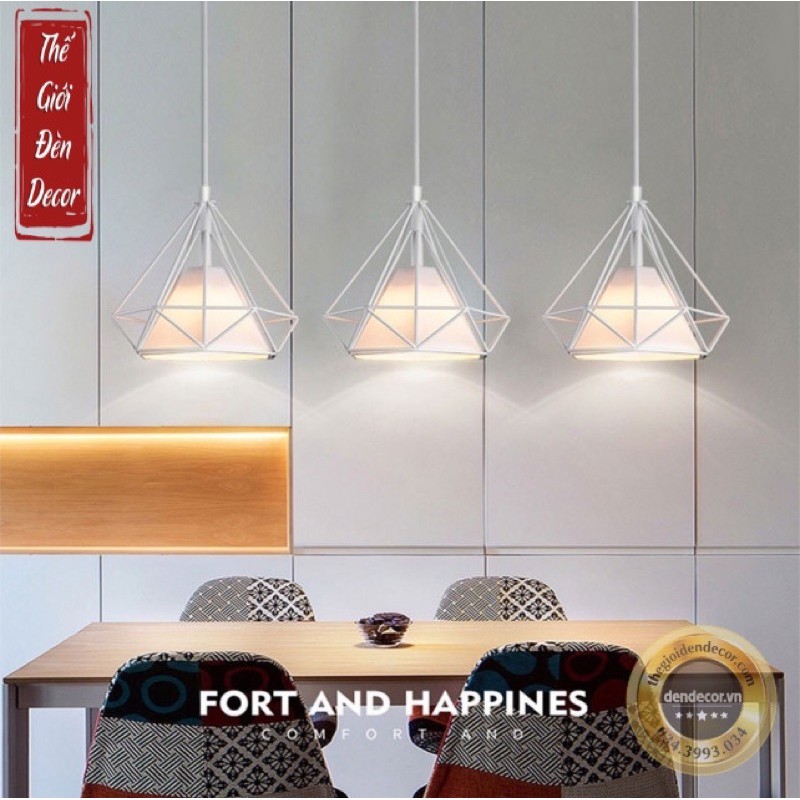 Đèn thả đơn kim cương màu trắng D250