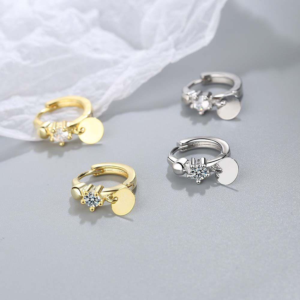 Bông Tai Hình Lục Giác / Tròn / Tròn Phong Cách Hàn Quốc Thời Trang Cho Nữ