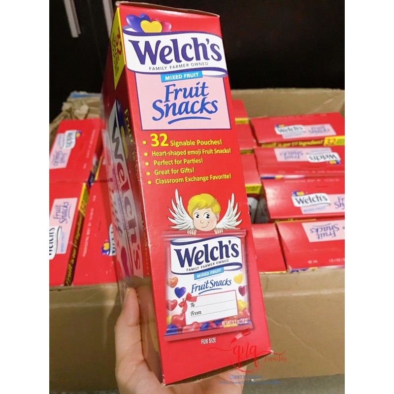 Kẹo trái cây Welch’s Fruit Snacks, Mixed Fruit 32 gói (453 gram) - USA (hsd 20/10/2021)