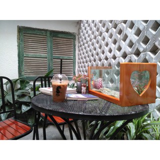 Bể cá mini khung gỗ cỡ lớn - 40 x 20 x 20 (cm)