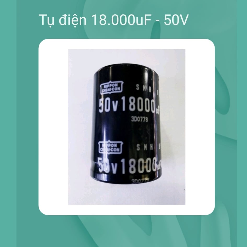 Tụ điện 18000 UF 50V Nichicon LS 35X50 Mm 50V18000uF