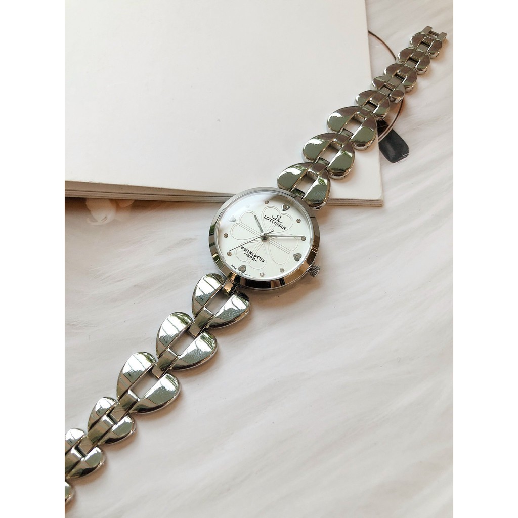 (Sẵn 4 màu ) Đồng hồ nữ_Lotusman_đồng hồ nữ chính hãng LT14A stainless steel sapphire crystal case 26mm. 3atm
