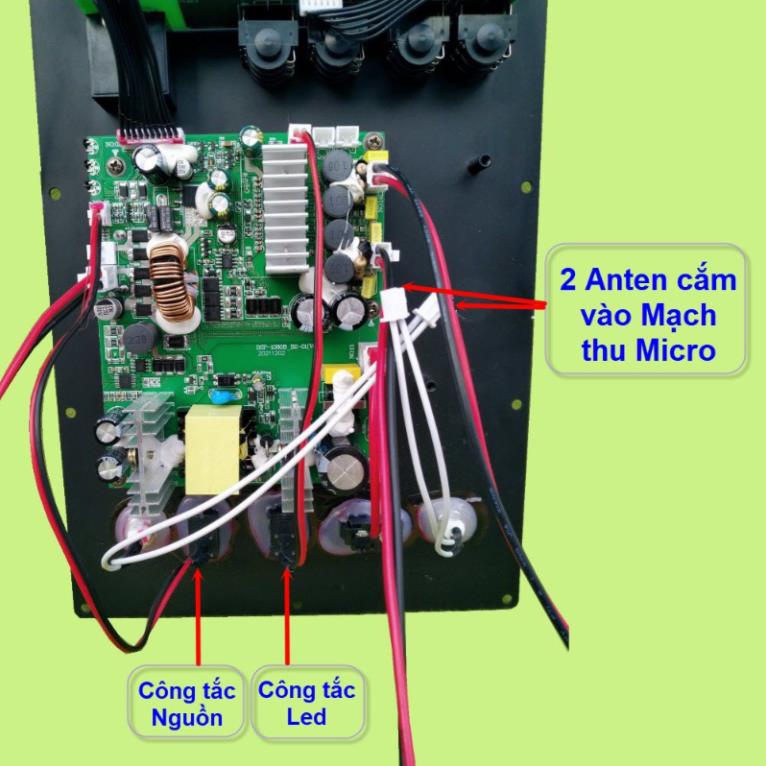 Mạch loa kéo 2 kênh riêng biệt Reverb Echo chống hú 2 IC TPA3116D2 150W + 150W cho loa kéo 4 tấc đôi - mạch đứng