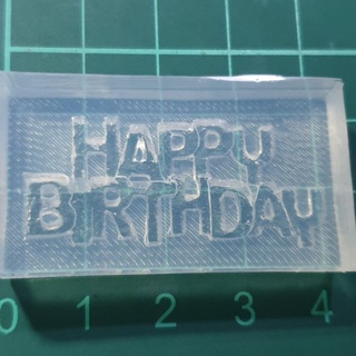 Khuôn chữ happy birth day làm móc khóa