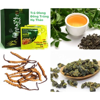 Trà Olong Đông Trùng Hạ Thảo HIMA Hộp 20 gói Giúp Tỉnh Táo, Tăng Cường Sức Khỏe, có giấy công bố ATTP