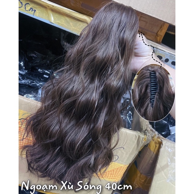 Ngoặm tóc giả n42 -40cm xù sóng ♻️freeship ♻️