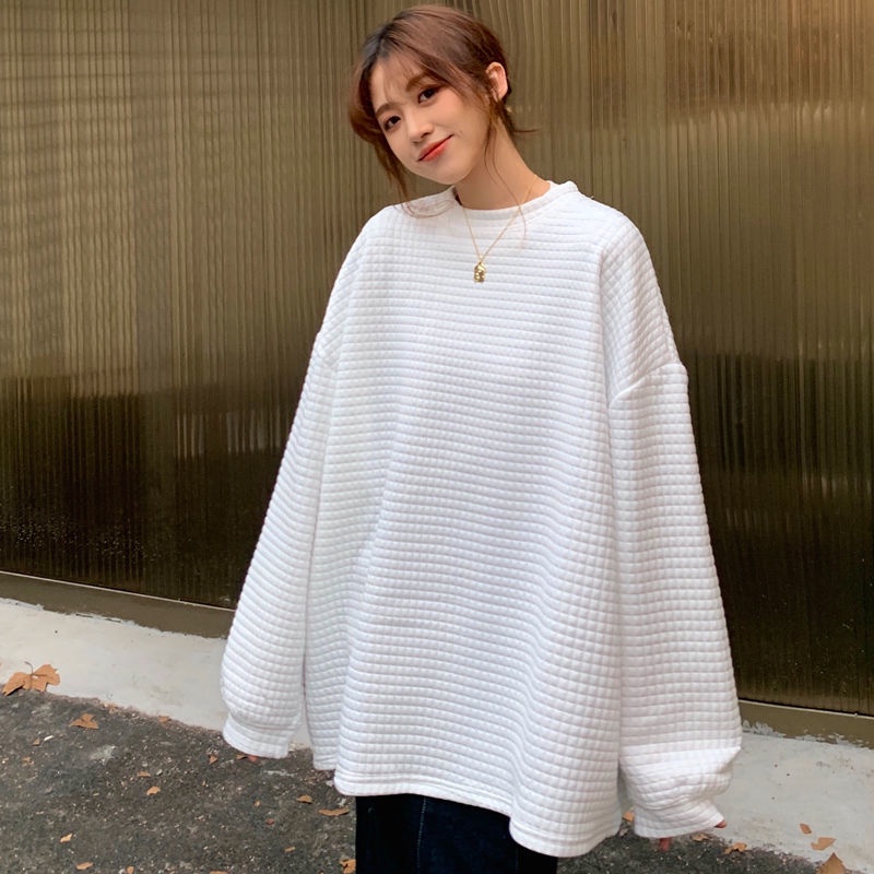 COZOK Áo len tay dài màu sắc đơn giản