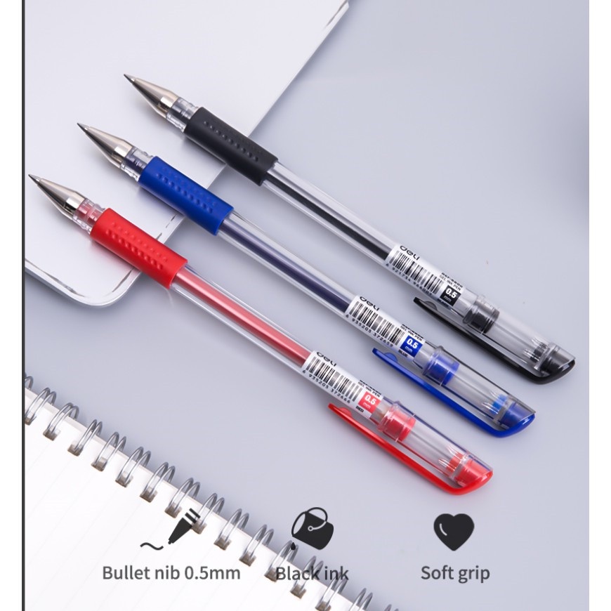 Bút bi mực đen/đỏ/xanh dương ngòi 0.5mm sử dụng tiện lợi