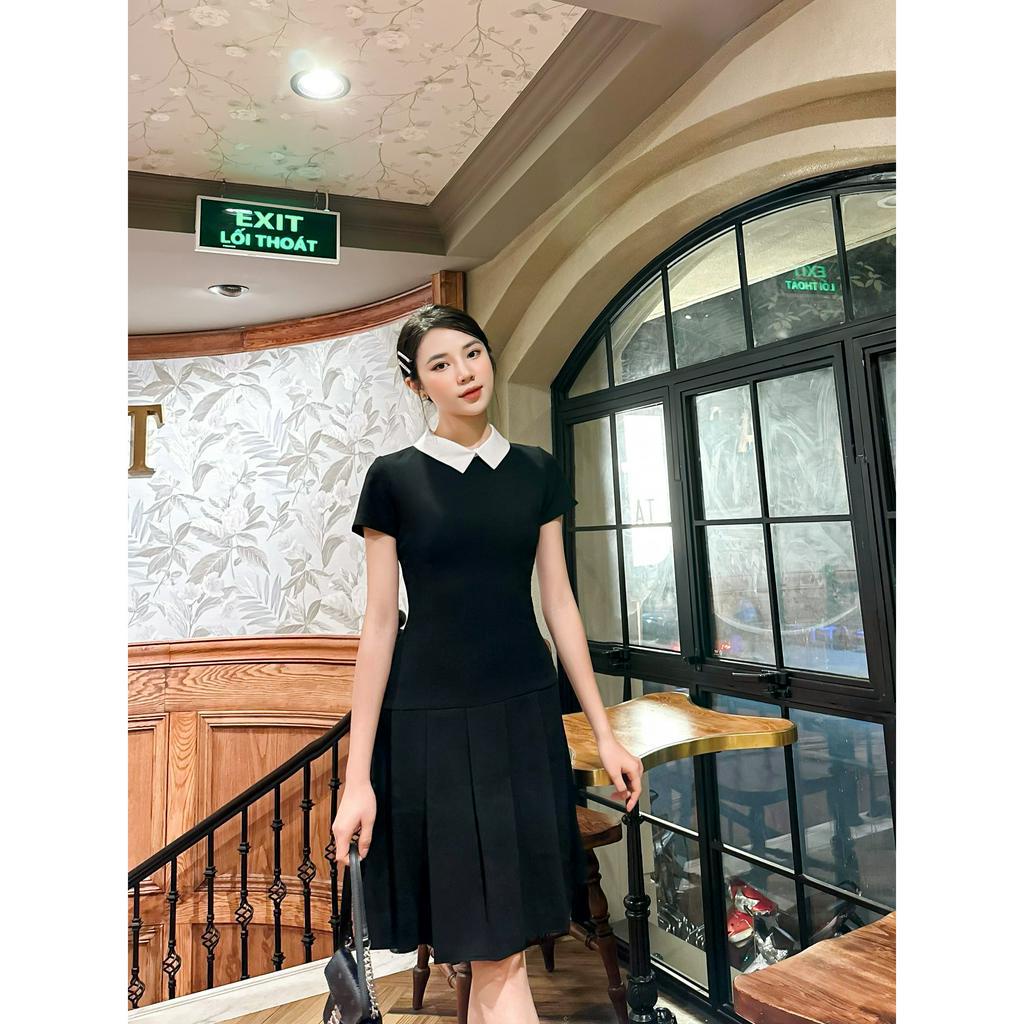 Váy hạ eo kiểu xếp ly classic  MyAnn Margot, chất crep suôn, mặc thoáng, có co giãn nhẹ
