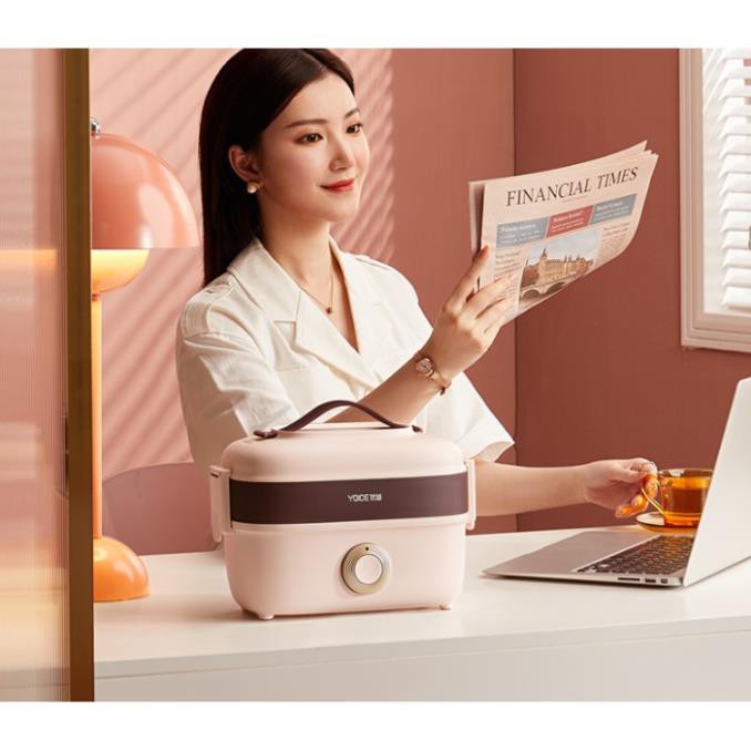 [Giá sập sàn] Hộp cơm cắm điện YOICE Y-FH13A, 2 tầng 4 ngăn, nấu chín, hâm nóng, giữ nhiệt cho thức ăn | BigBuy360 - bigbuy360.vn