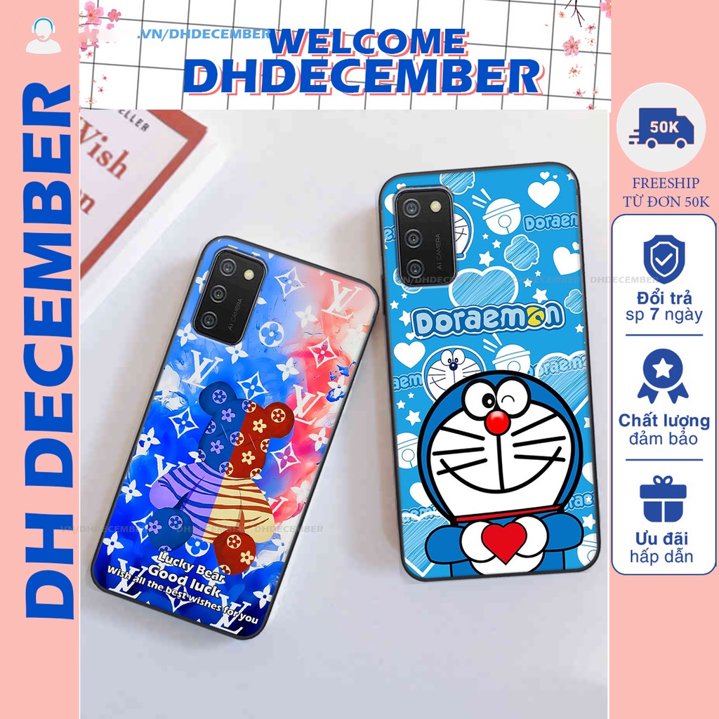 Ốp lưng Samsung Galaxy A02S / A03S in hình gấu K@ws, gấu nâu, dor@emon RẺ- ĐẸP- BỀN