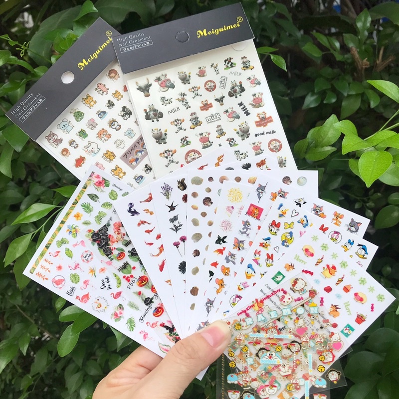 Sticker dán móng nail hoạt hình