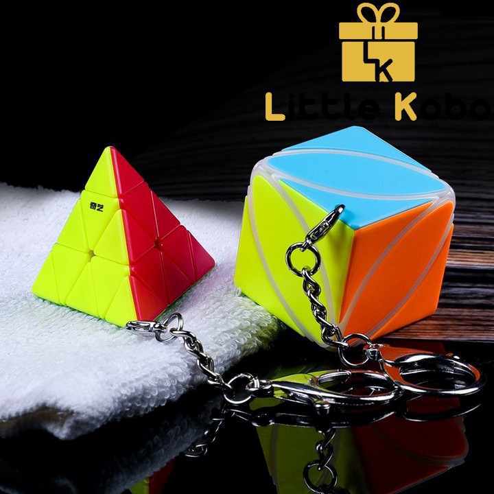Móc Khóa Rubik Ivy Cube Rubic Biến Thể Stickerless QiYi