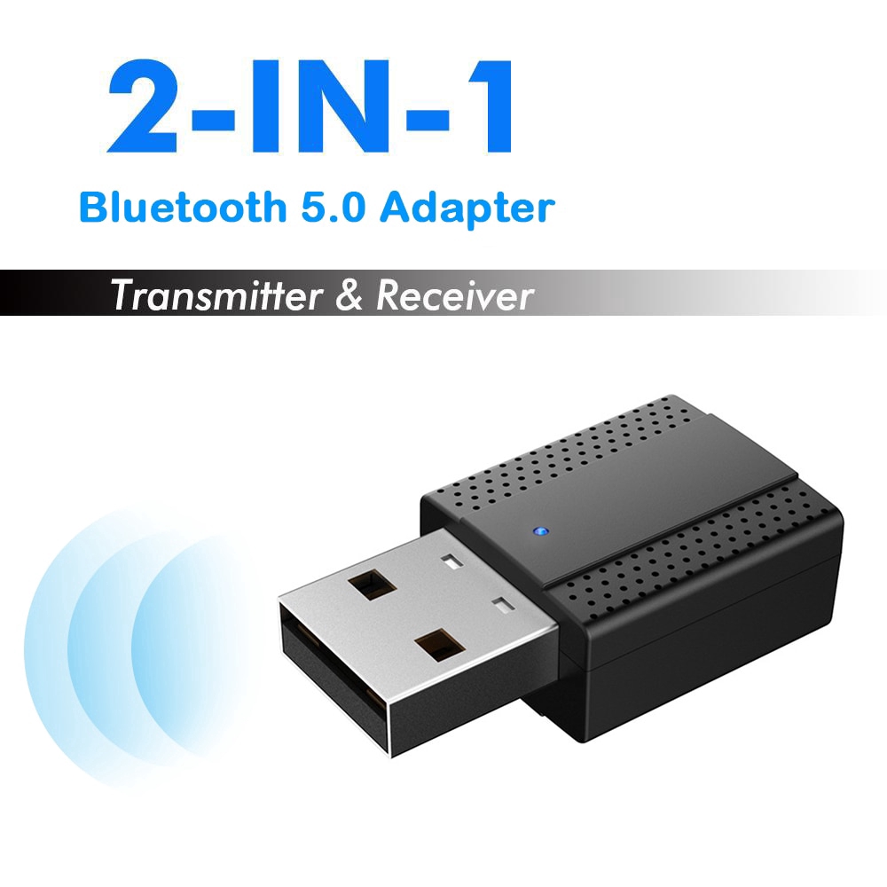 Bộ chuyển đổi 2 trong 1 thu phát không dây Bluetooth AUX cổng USB 5.0 3.5mm