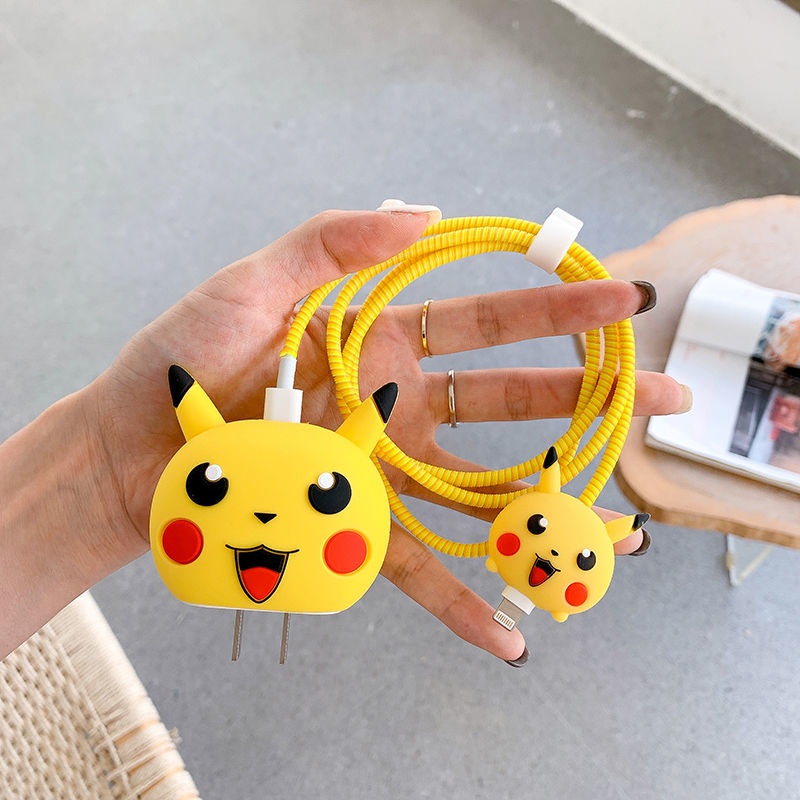 Vỏ Bảo Vệ Hộp Sạc Tai Nghe Apple 13 iPhone12 11pro Hình Pikachu Đáng Yêu
