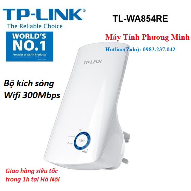 Bộ Kích Sóng 854RE Wifi Repeater Cao cấp TP-Link TL-WA854RE 300Mbps (Bộ mở rộng sóng wifi) - Hàng Chính Hãng
